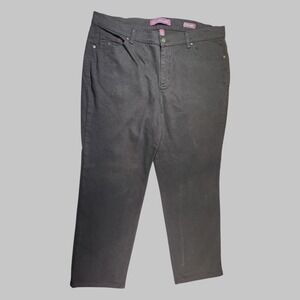 Gloria Vanderbilt Amanda Black Denim Jeans Women's Size 18 W